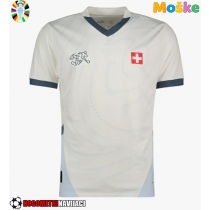 Moške Nogometnih dresov Švica Gostujoči EP 2024 Kratki rokavi